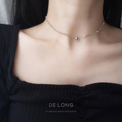 Collar de clavícula con colgante de Ángel con alas de plata de ley S925 al por mayor